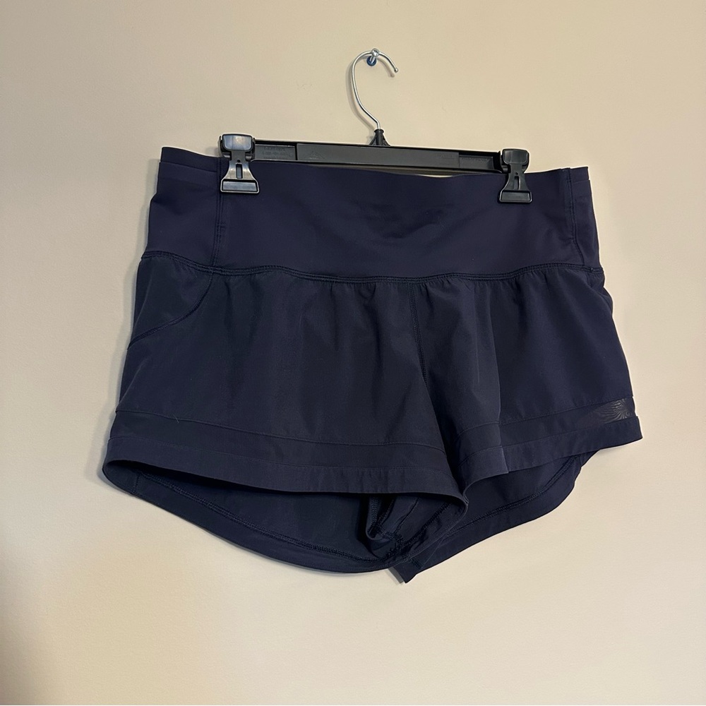 Lululemon High Waisted Navy Shorts
